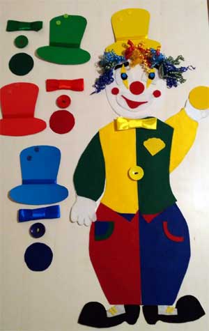 Мастер класс по изготовлению дидактической игры «Разноцветный клоун»