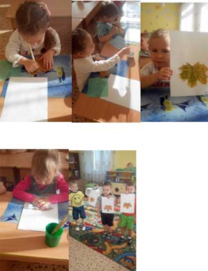 Изобразительная деятельность: аппликация из гербария кленового листа с рисованием красками "Совушка-сова" в средней группе детского сада.