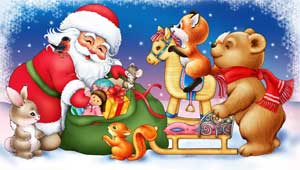 Конспект театрально-игрового досуга «Дед Мороз и звери в гостях у ребят» для детей ясельного возраста
