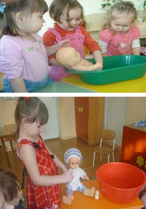 Конспект занятия в первой младшей группе: «Научим куклу Машу умываться».