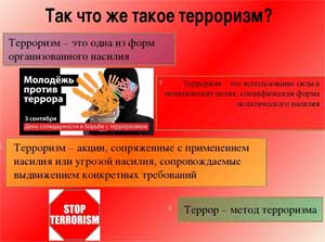Конспект Организованной образовательной деятельности для детей старшего дошкольного возраста (5-6 лет) «Что такое терроризм?»