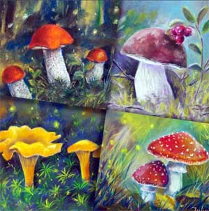 «В осеннем лесу много грибов». Открытое занятие по рисованию в старшей группе (обучение способу «примакивание»)