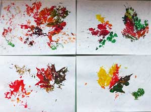 Конспект образовательной деятельности в средней группе по художественно-эстетическому развитию (рисование) с применением нетрадиционной техники рисования «Печать листьями» «Осенний листопад»